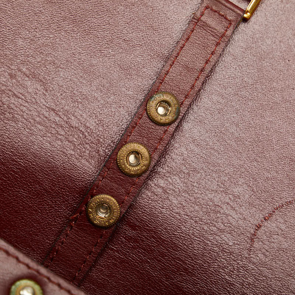 カルティエ マストライン 斜め掛け ショルダーバッグ ボルドー ワインレッド レザー レディース CARTIER 【中古】