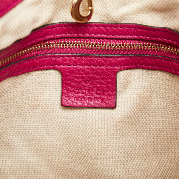 グッチ インターロッキングG ソーホー タッセルフリンジ チェーン ショルダーバッグ 308982 ピンク レザー レディース GUCCI 【中古】