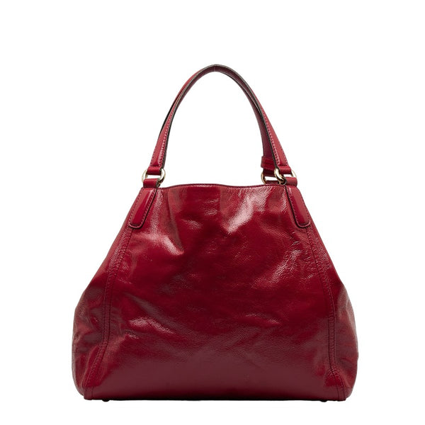 グッチ インターロッキングG ソーホー セラリウス タッセル ハンドバッグ ショルダーバッグ 282309 ピンク パテントレザー レディース GUCCI 【中古】