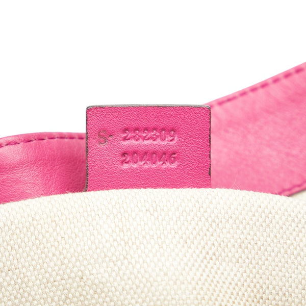 グッチ インターロッキングG ソーホー セラリウス タッセル ハンドバッグ ショルダーバッグ 282309 ピンク パテントレザー レディース GUCCI 【中古】