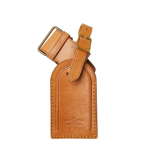 ルイ ヴィトン ネームタグ ポワニエ 2個セット ブラウン レザー レディース LOUIS VUITTON 【中古】