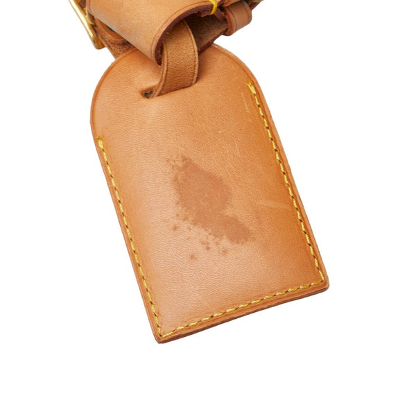 ルイ ヴィトン ネームタグ ポワニエ 2個セット ブラウン レザー レディース LOUIS VUITTON 【中古】