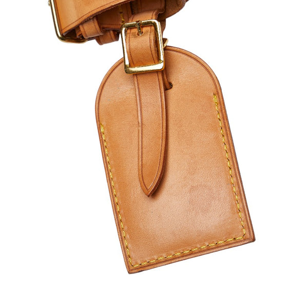 ルイ ヴィトン ネームタグ ポワニエ 2個セット ブラウン レザー レディース LOUIS VUITTON 【中古】