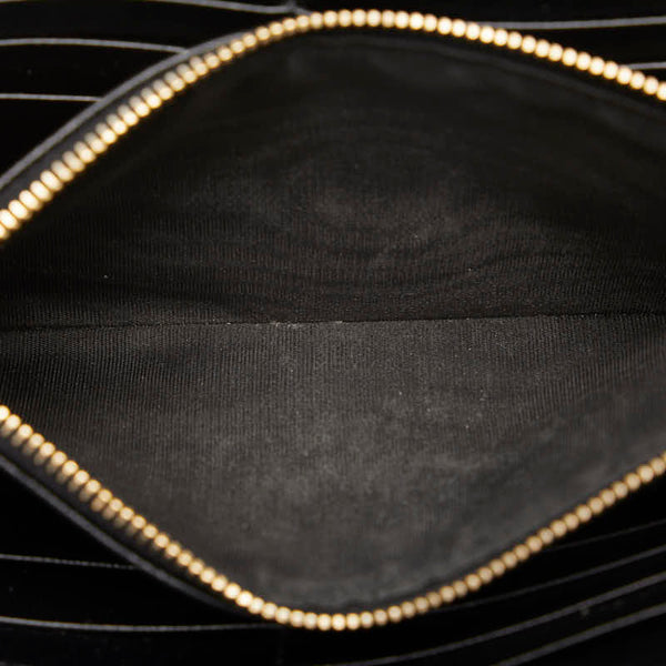 サンローラン カサンドラ マテラッセ 長財布 372264 ブラック キャビアスキン レディース SAINT LAURENT 【中古】