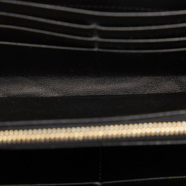 サンローラン カサンドラ マテラッセ 長財布 372264 ブラック キャビアスキン レディース SAINT LAURENT 【中古】