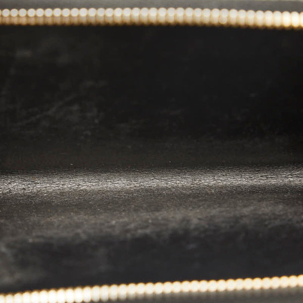 サンローラン YSLロゴ Vステッチ キルティング ゴールド金具 二つ折り財布 GUE403723 ブラック レザー レディース SAINT LAURENT 【中古】