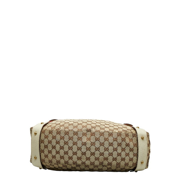グッチ GGキャンバス トートバッグ 144186 ベージュ マルチカラー キャンバス レザー レディース GUCCI 【中古】