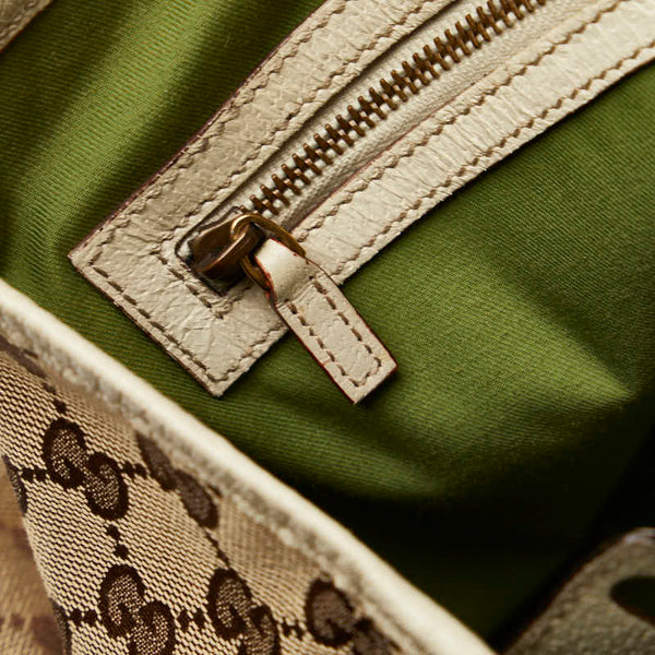 グッチ GGキャンバス トートバッグ 144186 ベージュ マルチカラー キャンバス レザー レディース GUCCI 【中古】