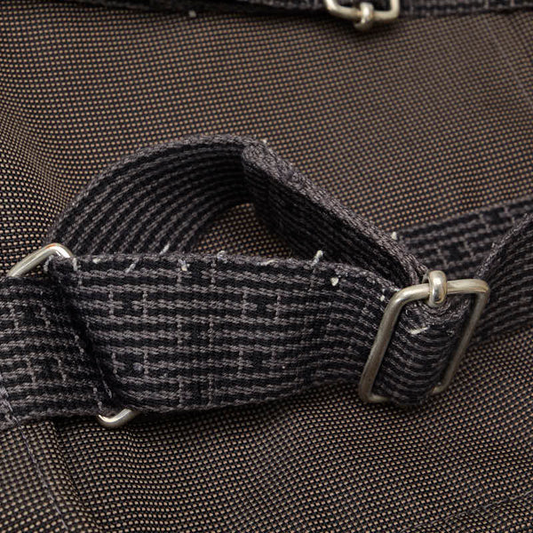 エルメス エールライン アドMM リュックサック バックパック グレー ブラック キャンバス レディース HERMES 【中古】