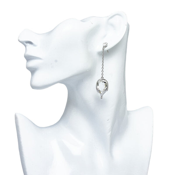 スワロフスキー ネックレス ピアス セット シルバー メタル レディース SWAROVSKI 【中古】