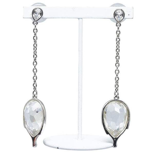 スワロフスキー ネックレス ピアス セット シルバー メタル レディース SWAROVSKI 【中古】