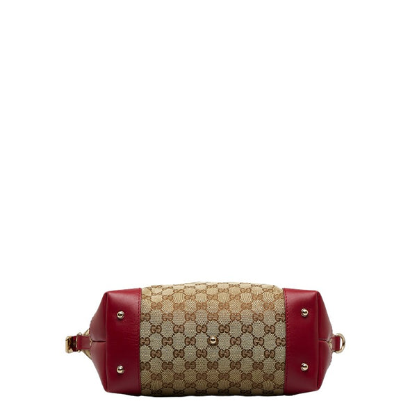 グッチ GGキャンバス ハートビット HAWAII EXCLUSIVE ハンドバッグ ショルダーバッグ２WAY 269957 ベージュ レッド キャンバス レザー レディース GUCCI 【中古】