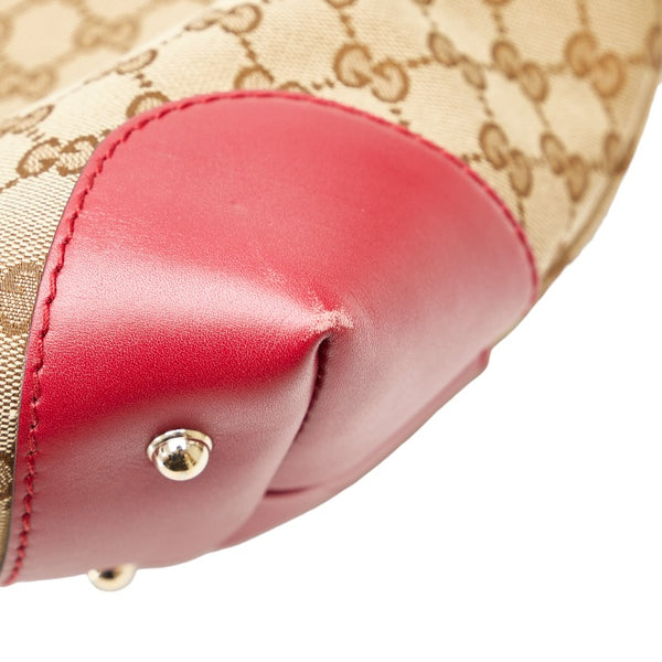 グッチ GGキャンバス ハートビット HAWAII EXCLUSIVE ハンドバッグ ショルダーバッグ２WAY 269957 ベージュ レッド キャンバス レザー レディース GUCCI 【中古】