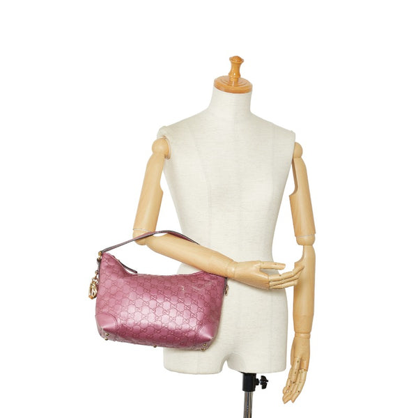 グッチ グッチシマ ハートビット ハンドバッグ ワンショルダーバッグ 269959 ピンク レザー レディース GUCCI 【中古】