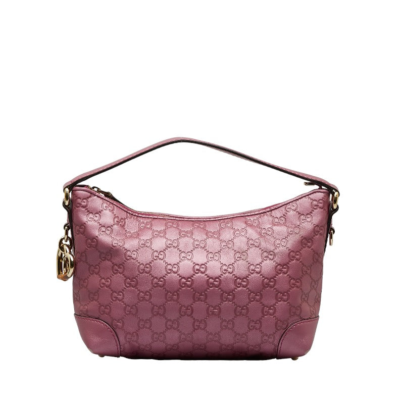 グッチ グッチシマ ハートビット ハンドバッグ ワンショルダーバッグ 269959 ピンク レザー レディース GUCCI 【中古】