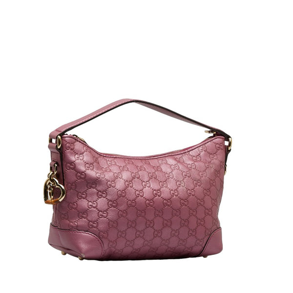 グッチ グッチシマ ハートビット ハンドバッグ ワンショルダーバッグ 269959 ピンク レザー レディース GUCCI 【中古】