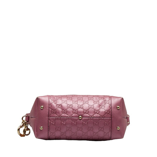 グッチ グッチシマ ハートビット ハンドバッグ ワンショルダーバッグ 269959 ピンク レザー レディース GUCCI 【中古】