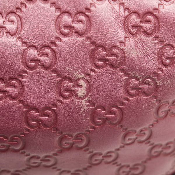 グッチ グッチシマ ハートビット ハンドバッグ ワンショルダーバッグ 269959 ピンク レザー レディース GUCCI 【中古】