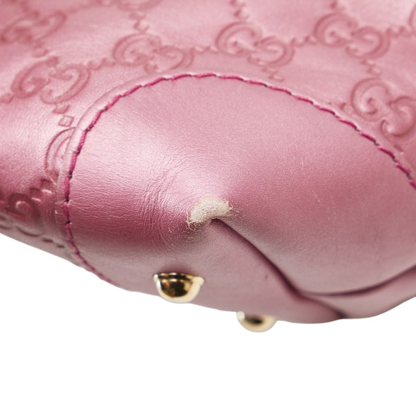 グッチ グッチシマ ハートビット ハンドバッグ ワンショルダーバッグ 269959 ピンク レザー レディース GUCCI 【中古】