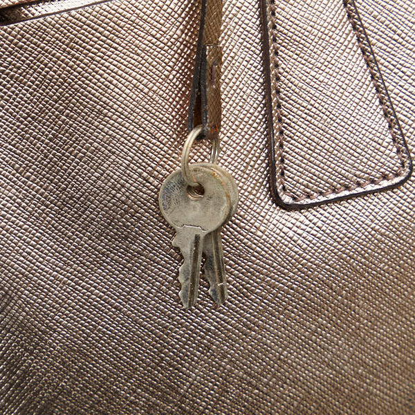 プラダ ハンドバッグ BL0095 シルバー レザー レディース PRADA 【中古】