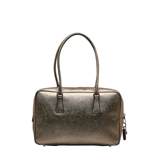 プラダ ハンドバッグ BL0095 シルバー レザー レディース PRADA 【中古】