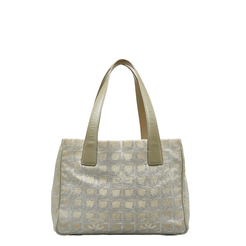 シャネル ニュートラベルラインPM ハンドバッグ ホワイト キャンバス レザー レディース CHANEL 【中古】