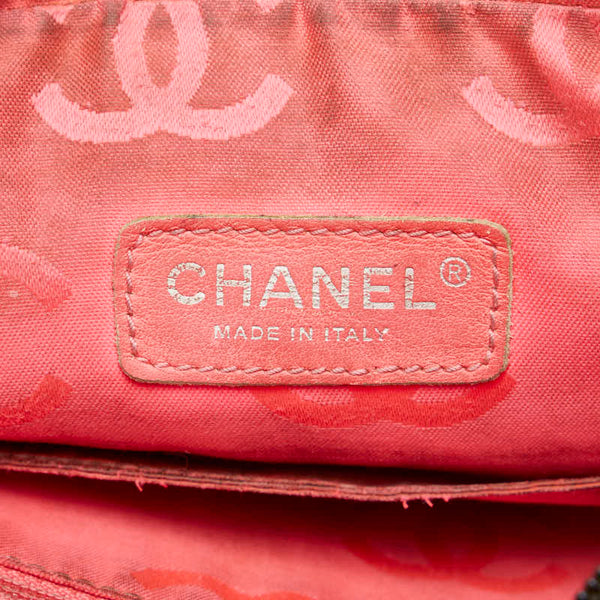 シャネル カンボンライン ココマーク ミディアム ポシェット 斜め掛け ショルダーバッグ ブラック レザー レディース CHANEL 【中古】