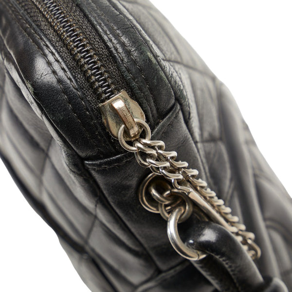 シャネル カンボンライン ココマーク ミディアム ポシェット 斜め掛け ショルダーバッグ ブラック レザー レディース CHANEL 【中古】