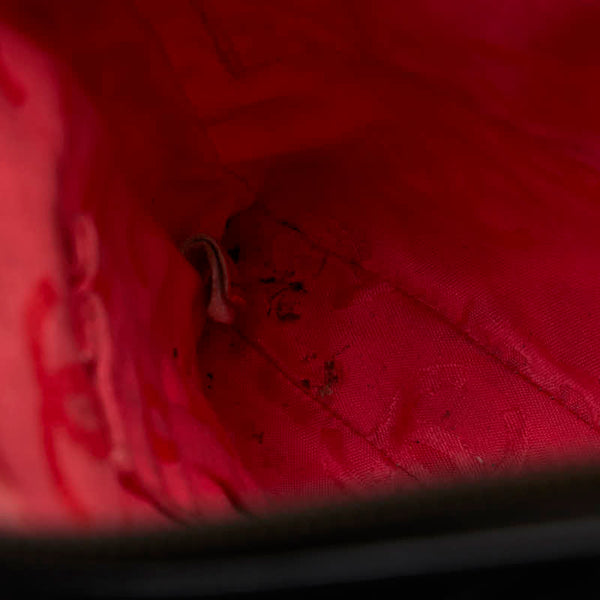 シャネル カンボンライン ココマーク ミディアム ポシェット 斜め掛け ショルダーバッグ ブラック レザー レディース CHANEL 【中古】