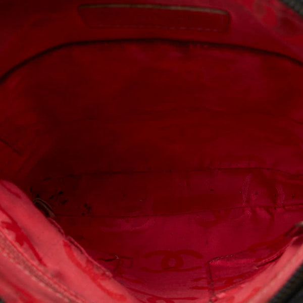 シャネル カンボンライン ココマーク ミディアム ポシェット 斜め掛け ショルダーバッグ ブラック レザー レディース CHANEL 【中古】