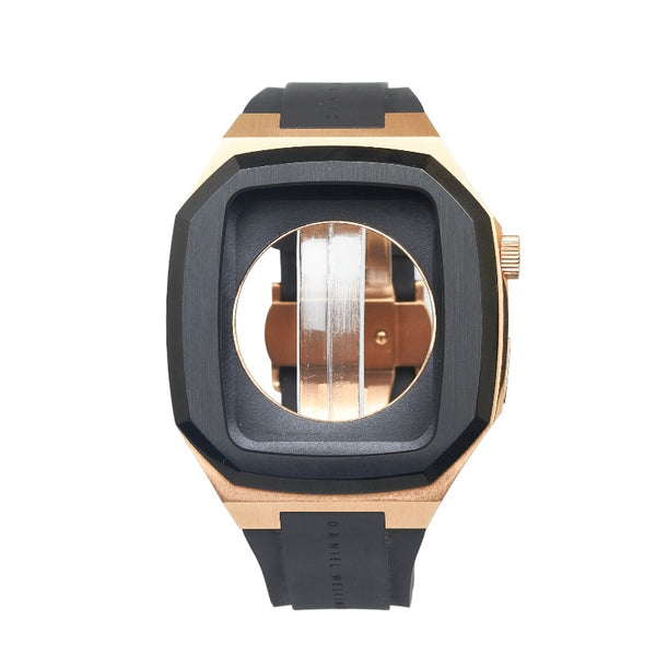 ダニエルウェリントン スマートウォッチケース Apple Watchケース 44mm 時計バンド DW01200002 ローズゴールド ブラック ステンレススチール ゴム メンズ Daniel Wellington 【中古】