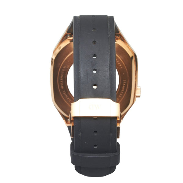 ダニエルウェリントン スマートウォッチケース Apple Watchケース 44mm 時計バンド DW01200002 ローズゴールド ブラック ステンレススチール ゴム メンズ Daniel Wellington 【中古】