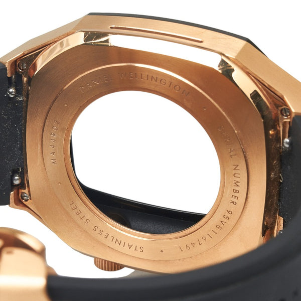 ダニエルウェリントン スマートウォッチケース Apple Watchケース 44mm 時計バンド DW01200002 ローズゴールド ブラック ステンレススチール ゴム メンズ Daniel Wellington 【中古】