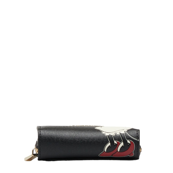 ケイトスペード ディズニーコラボ ミニー 二つ折り財布 K9326 ブラック PVC レディース Kate Spade 【中古】