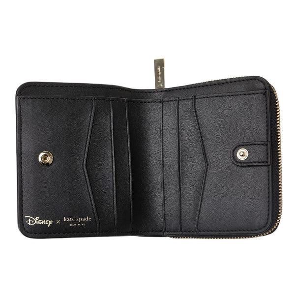 ケイトスペード ディズニーコラボ ミニー 二つ折り財布 K9326 ブラック PVC レディース Kate Spade 【中古】