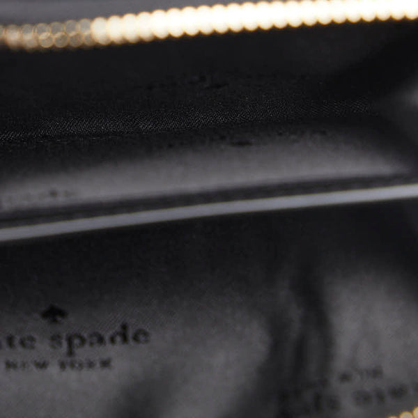 ケイトスペード ディズニーコラボ ミニー 二つ折り財布 K9326 ブラック PVC レディース Kate Spade 【中古】