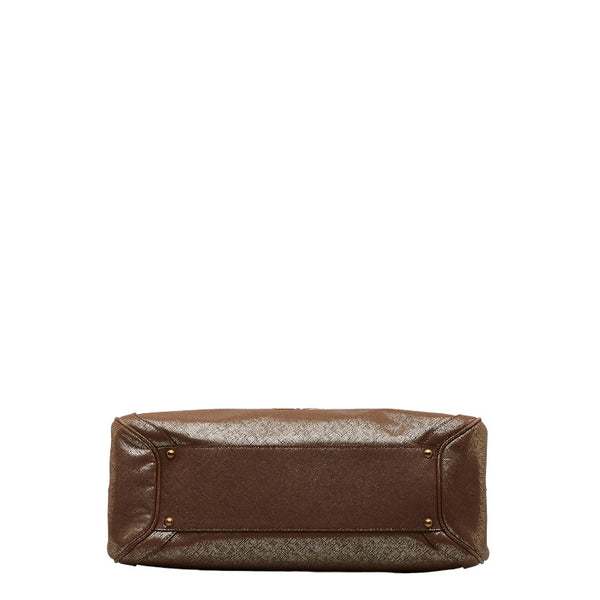 サルヴァトーレフェラガモ ガンチーニ ハンドバッグ パープル レザー レディース Salvatore Ferragamo 【中古】