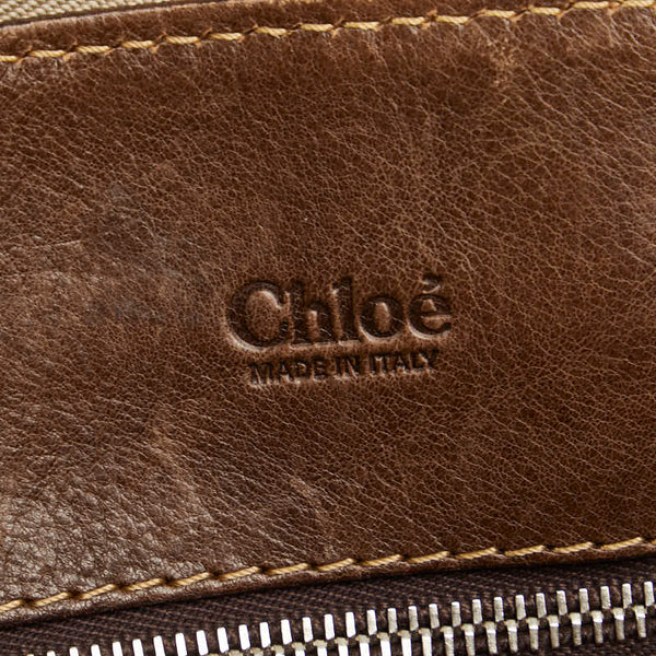 クロエ イーディス ハンドバッグ トートバッグ ブラウン レザー レディース Chloe 【中古】