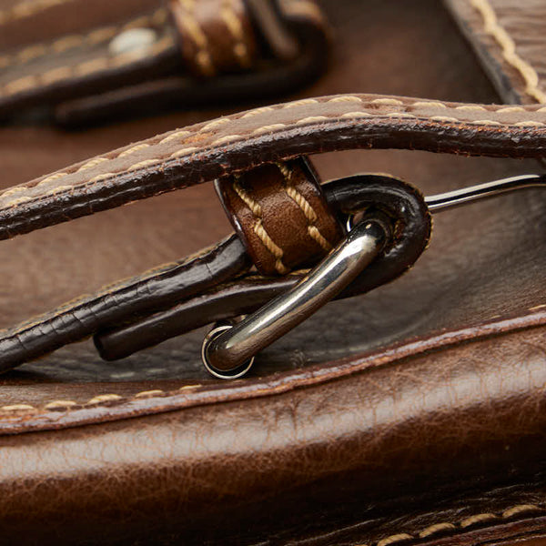 クロエ イーディス ハンドバッグ トートバッグ ブラウン レザー レディース Chloe 【中古】