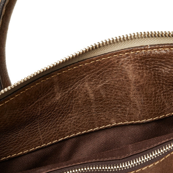 クロエ イーディス ハンドバッグ トートバッグ ブラウン レザー レディース Chloe 【中古】