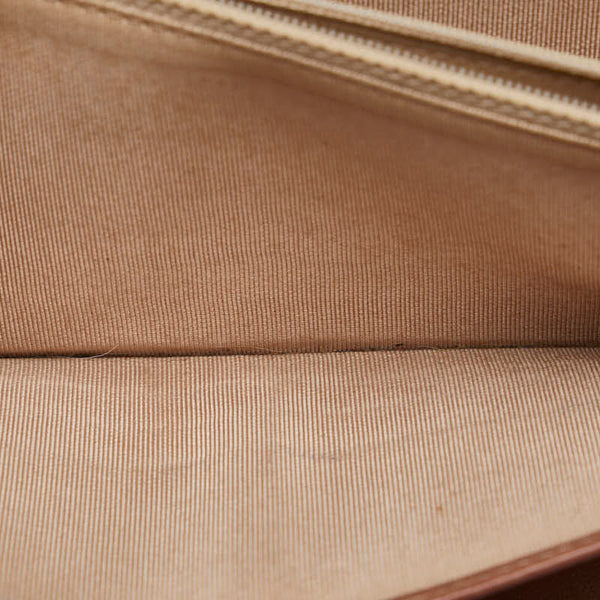 シャネル クロコダイル風 ラウンドファスナー 長財布 ピンク レザー レディース CHANEL 【中古】