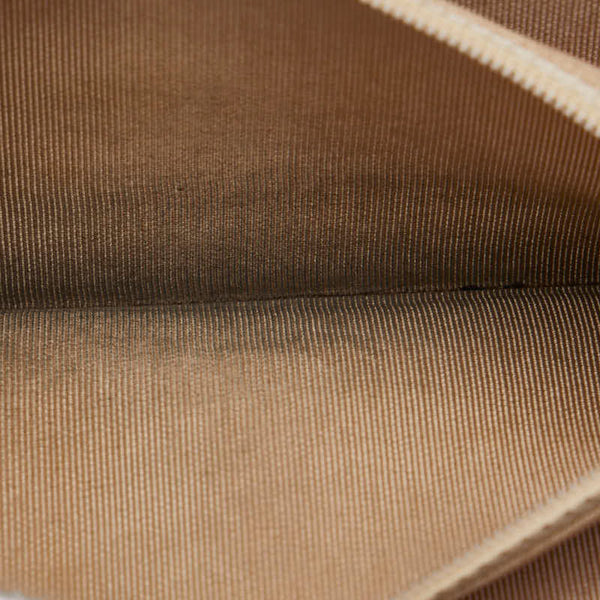 シャネル クロコダイル風 ラウンドファスナー 長財布 ピンク レザー レディース CHANEL 【中古】