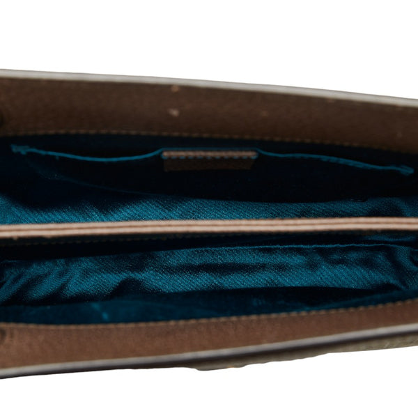 グッチ オフィディア GGスモール シェリーライン チェーン 斜め掛け ショルダーバッグ 503877 ベージュ PVC レザー レディース GUCCI 【中古】