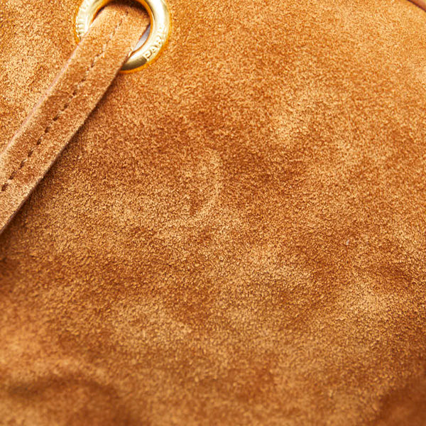 サンローラン YSL スタッズ ショルダーバッグ ブラウン スウェード レディース SAINT LAURENT 【中古】