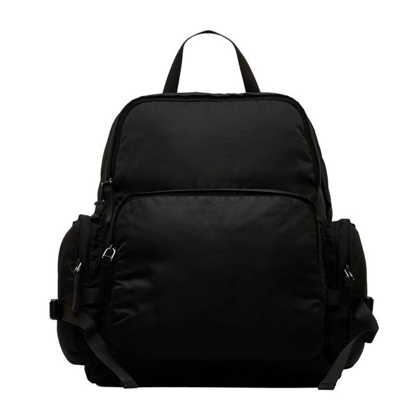 プラダ 三角ロゴプレート  リュック バックパック ブラック ナイロン レディース PRADA 【中古】