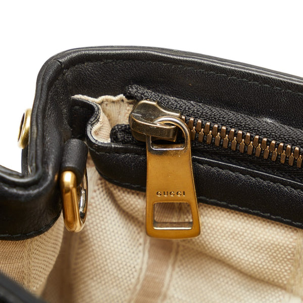 グッチ ホースビット ハンドバッグ ショルダーバッグ 2WAY 371925 ブラック パテントレザー レディース GUCCI 【中古】