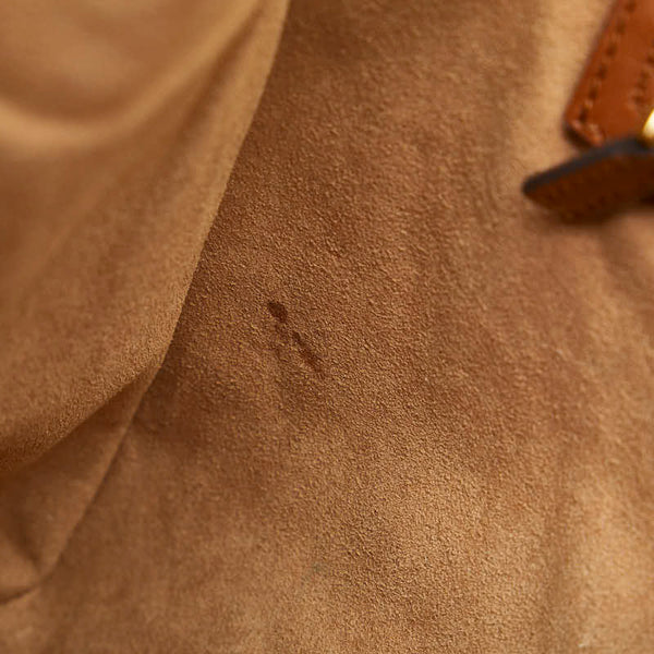 グッチ GGスプリーム パドロック チェーン ショルダーバッグ トートバッグ 479197 ベージュ ブラウン PVC レザー レディース GUCCI 【中古】