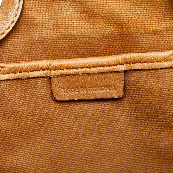 バーバリー ノバチェック ハンドバッグ ブラウン レザー レディース BURBERRY 【中古】