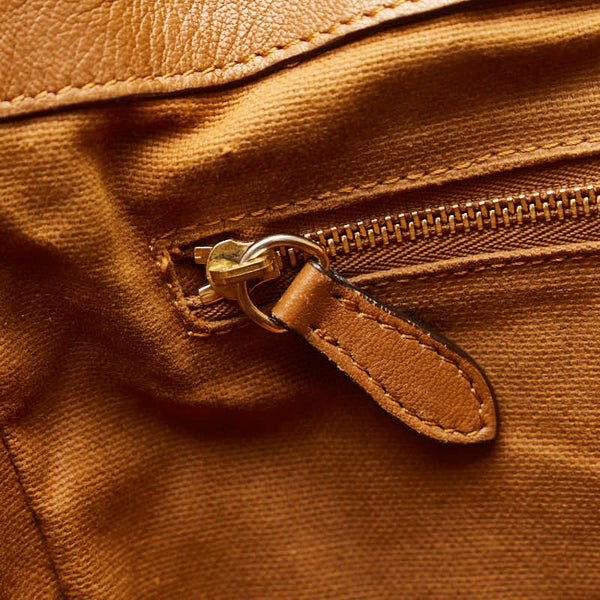 バーバリー ノバチェック ハンドバッグ ブラウン レザー レディース BURBERRY 【中古】