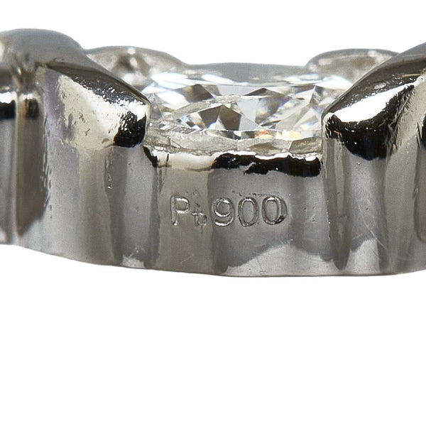 Pt900 プラチナ Pt850 プラチナ ダイヤ1.00ct 3連ダイヤ ネックレス レディース 【中古】